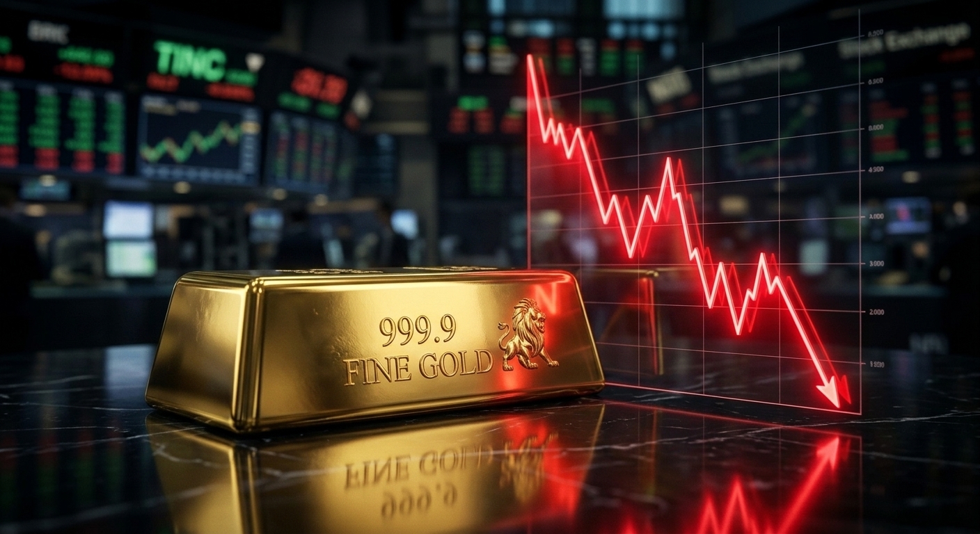 ثبت بزرگترین کاهش هفتگی قیمت طلا در شش هفته اخیر